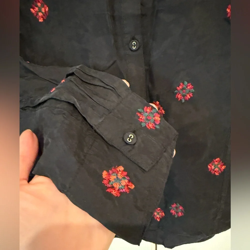 Johnny Was Maxine Western Steam Shirt Sz XS MSRP: $318 Bohemian Coastal Cowgirl